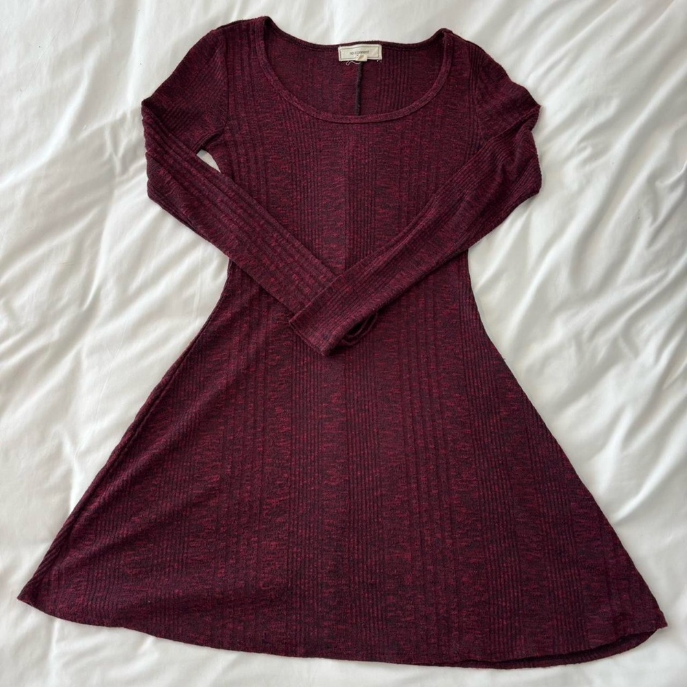 Elegant Burgundy Knit Dress